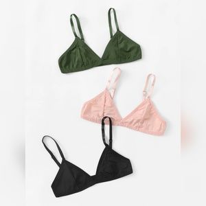 3 for the price of 1 multicolor Bralette set